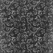 April Showers- Black Damask Paper