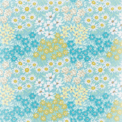 April Showers – Light Teal Floral Paper