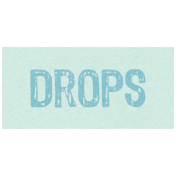 April Showers- Drops Word Art