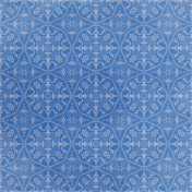 In The Moonlight – Blue Damask Paper