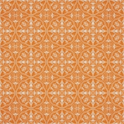 Chills & Thrills- Orange Damask Paper