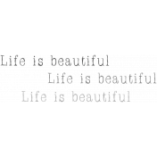 Reflections of Strength- Life is Beautiful Word Art