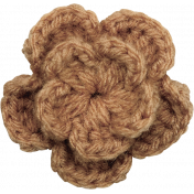 Strawberry Fields- Brown Crochet Flower
