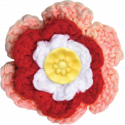 Strawberry Fields- Multi-Color Crochet Flower