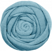 Strawberry Fields- Blue Fabric Flower