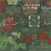 Strawberry Fields- Green Chalkboard Paper