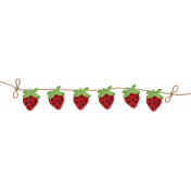 Strawberry Fields- Unshadowed Stitch Bunting