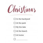 Summer Christmas Check List 3x4 Pocket Card