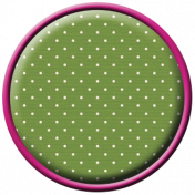 Spring Fresh Brad- Polka Dot- Green- Magenta Border