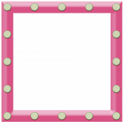 Spring Fresh Square Decorated Frame 02- Pink- Shadowed Brads