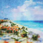 Mexican Spice Photo Paper- Watercolour- 02 Cancun Beach