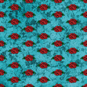 Mexican Spice Rose Paper 03- Turquoise