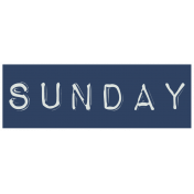 Work From Home- Sunday Word Label Navy Blue