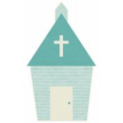 Shabby Wedding- Church Sticker