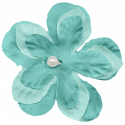 Shabby Wedding- Fabric Flower Teal