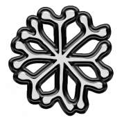 Winter Puffy Sticker Snowflake