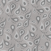 Grayscale Large Paisley Chipboard Paper