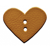 Enjoy Each Moment- Tan Leather Heart Button