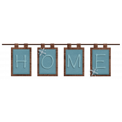 Home For The Holidays- Blue Home Banner Element