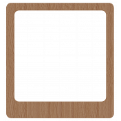 Home For The Holidays- Light Brown Square Wood Frame