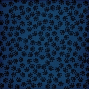 Tresured- Blue Paw Print Paper