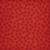 Treasured- Red Paw Print Paper