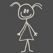 Kids Ahead- Chalk Girl Stick Figure