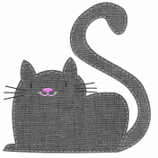 Oh Kitty Kitty- Stitched Burlap Layered Kitty Template 2
