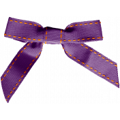 Halloween Purple Stitched Bow Element