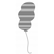 Birthday Bash- Layered Striped Balloon Template