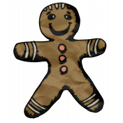 Retro Holly Jolly- Gingerbread Man Element