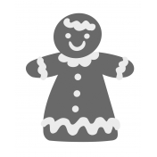 Christmas Gingerbread Girl Element Template