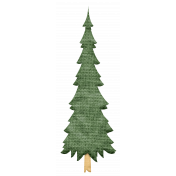 Tall Burlap Tree Element