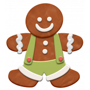 Christmas Gingerbread Man Element