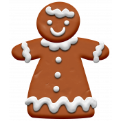 Christmas Gingerbread Girl Element