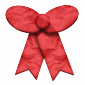 Christmas Red Bow Element