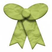Christmas Green Bow Element