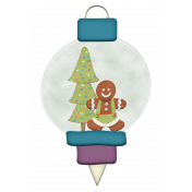 Christmas Gingerbreadman Ornament Element