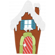Stitched Christmas Gingerbread House Element