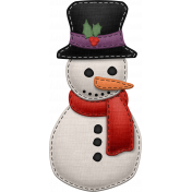 Stitched Christmas Snowman Element