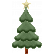Stitched Puffy Christmas Tree Element