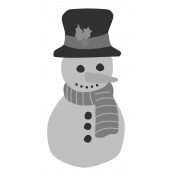 Christmas Snowman Element Template