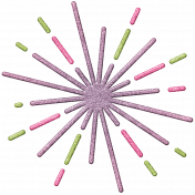 Mardi Gras- Pink & Purple Glitter Element 