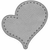 Stitched Leather Heart Template 5