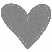 Stitched Paper Heart Template 5