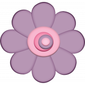 Easter- Purple Spring Flower Element