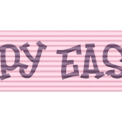 Easter- Pink Happy Easter Ribbon Element