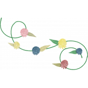 Gentle Blooms-Ceramic Flowers String