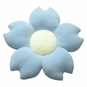 Blue Fabric Flower