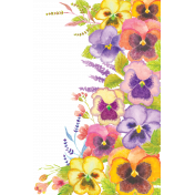 Vintage Pansies Side Border